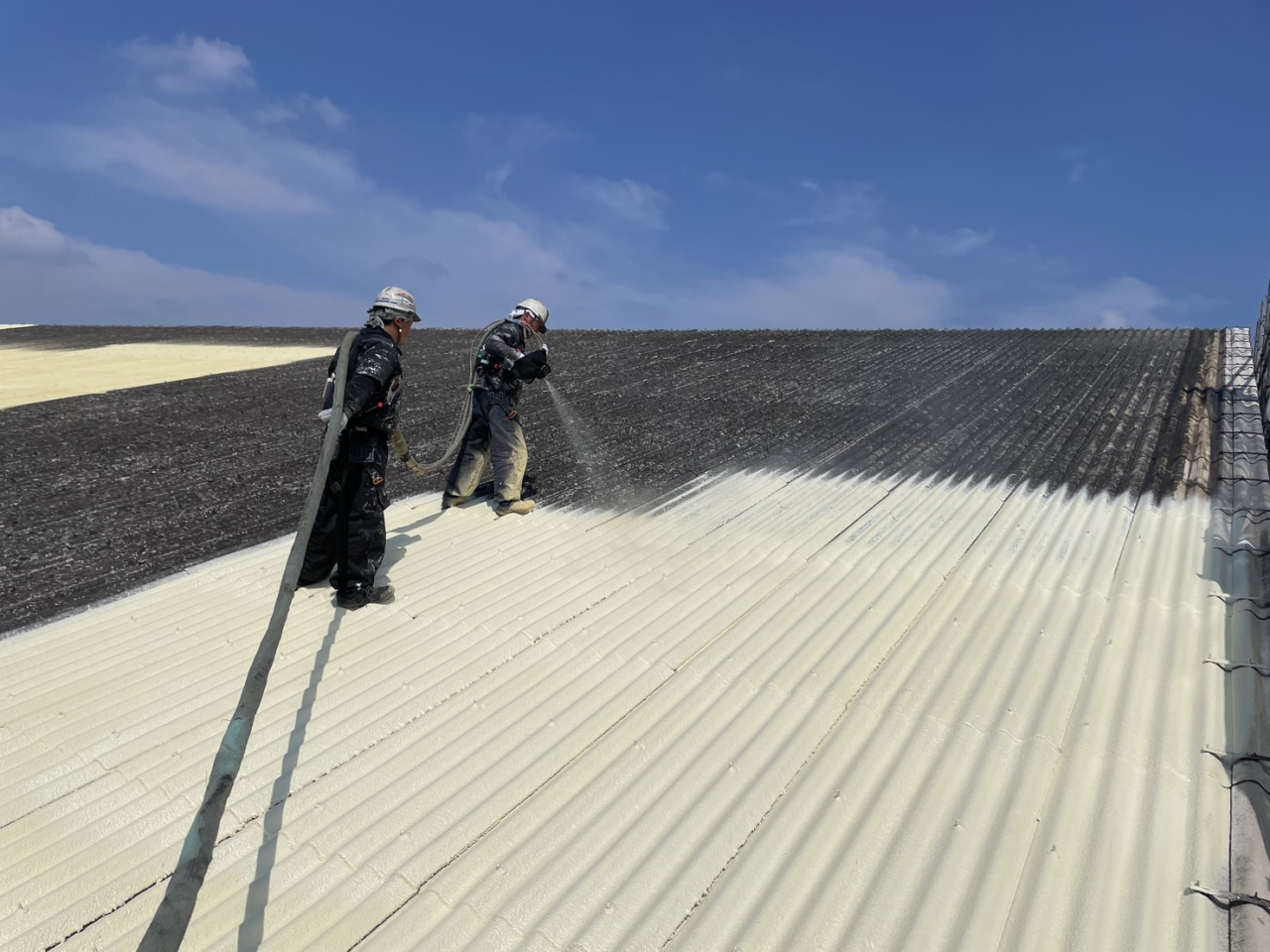 リ・ルーフシステム作業中